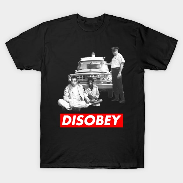 Bernie Sanders Arrested - Disobey T-Shirt by skittlemypony